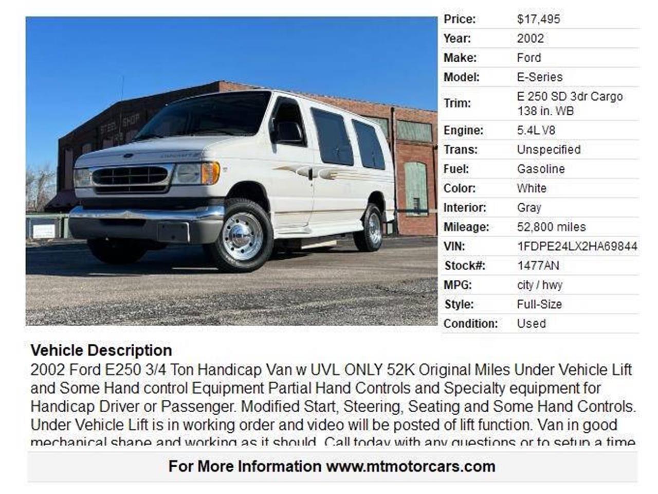 2002 ford e-series