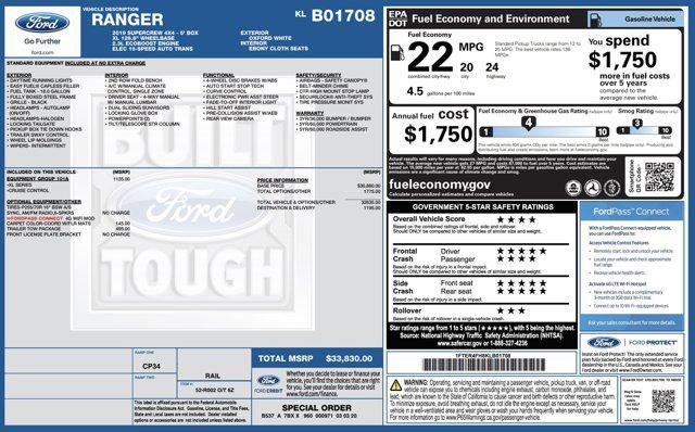 2019 ford ranger xl