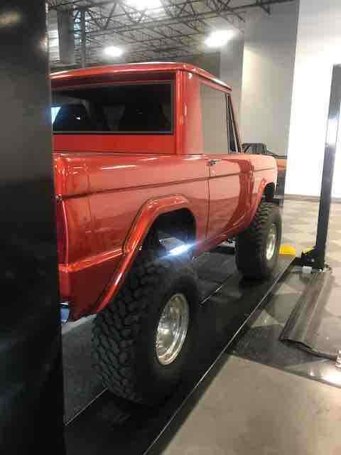 1966 ford bronco orange 4wd manual half cab