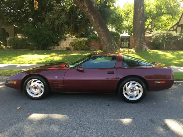 1993 chevrolet corvette c4 40th anniversary dark ruby metallic clean must see!!!
