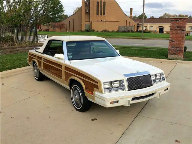 1984 chrysler lebaron town & country white convertible 1 of 1k built - 56k miles
