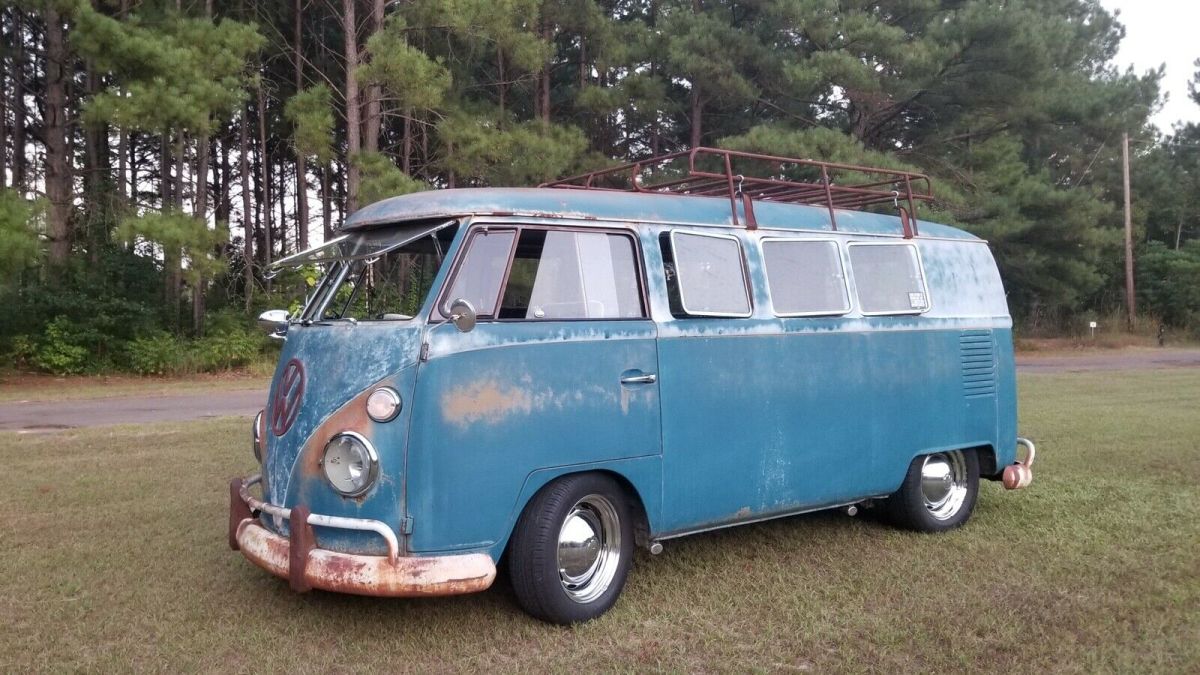 1967 volkswagen bus blue rwd manual standard