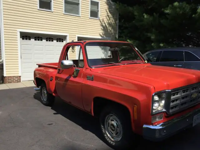 l@@k- classic stepside truck- 1977 chevy c10-custom deluxe- no reserve!