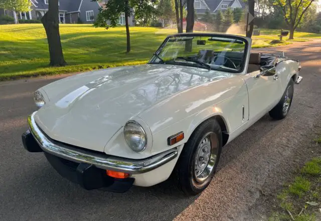 1976 triumph spitfire convertible white rwd manual