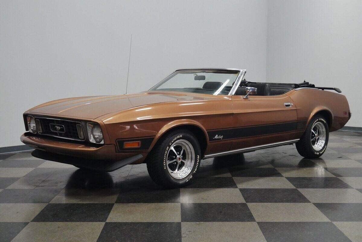 1973 ford mustang convertible mach 1 tribute drop top pony car copper brown metallic