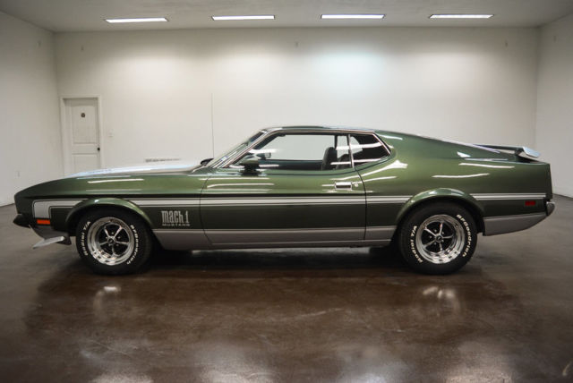 1971 ford mustang 32754 miles green 429 v8 5 speed manual