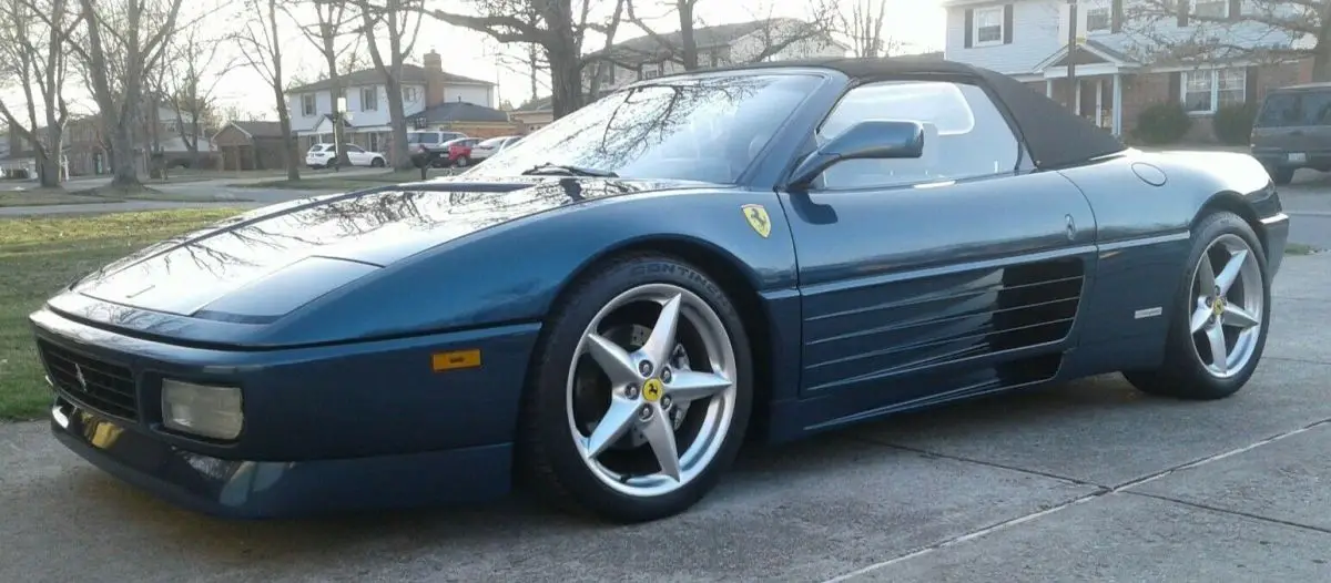 1994 ferrari 348 spider convertible blu sera 2 dr 3.4l v8 dohc 5-speed manual