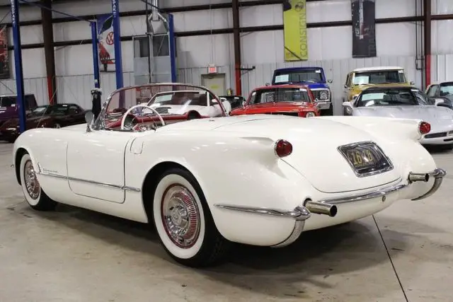 1954 chevrolet corvette 15596 miles polo white convertible 235cid inline6 autom