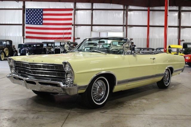 1967 ford galaxie 500 xl 61438 miles yellow convertible 289ci v8 automatic