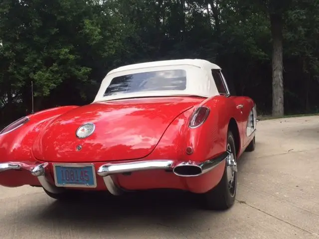 1959 corvette nom 283 red/red hard and soft tops four speed great driver !