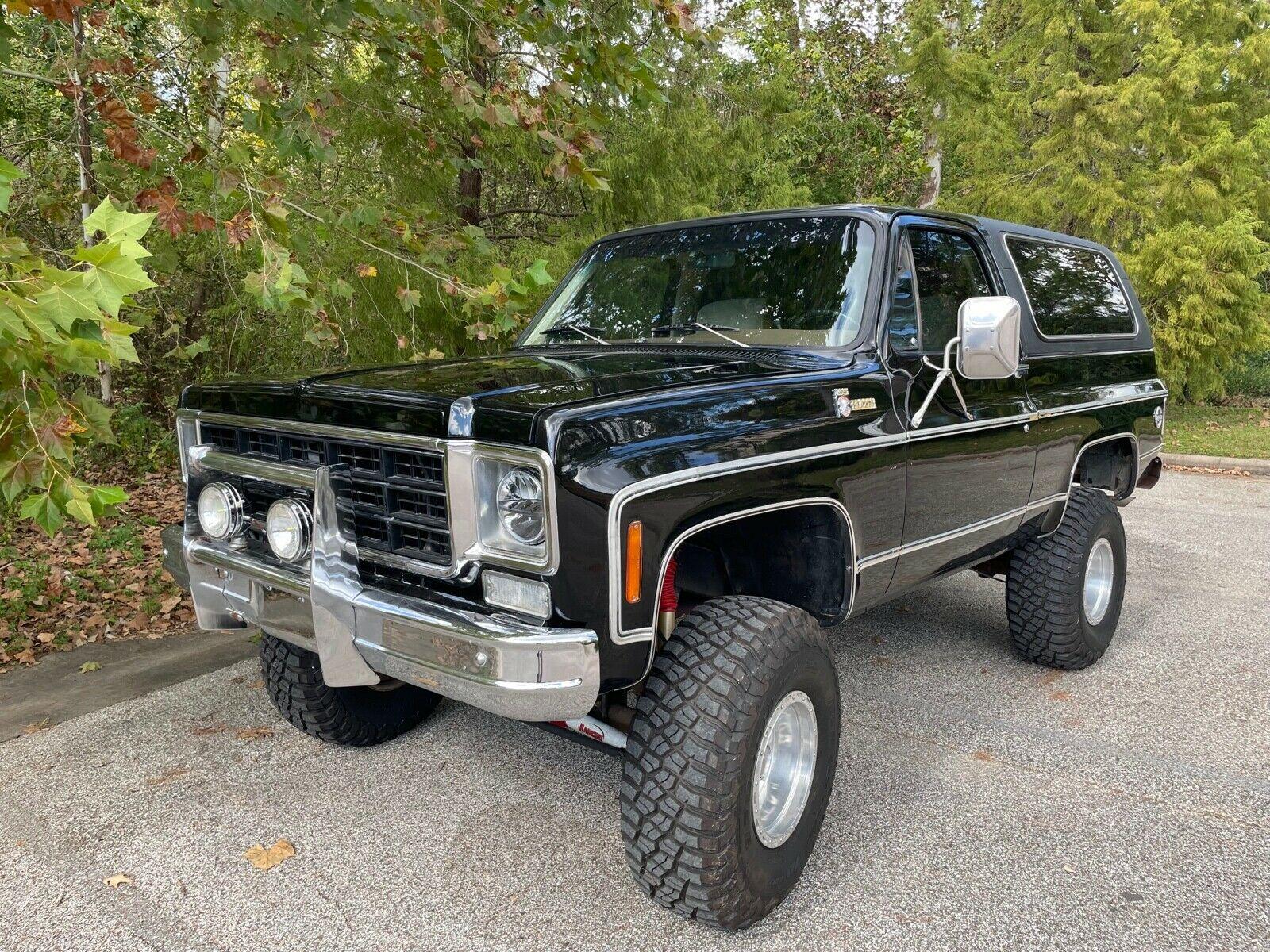 1977 chevrolet blazer suv black 4wd automatic k5 original paint