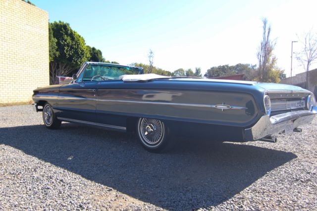 beautiful 1964 ford galaxie convertible - caspian blue