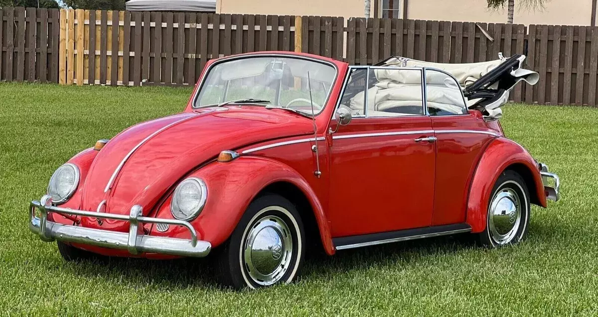 1965 volkswagen cabrio beetle - classic bug, german car restored in 2023