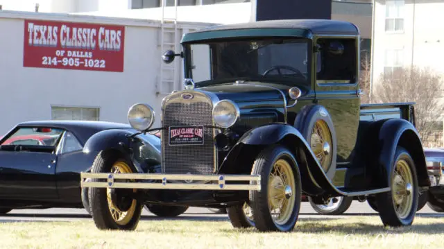 1930 ford model a pickup truck bed green restored