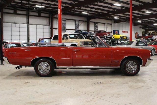 1964 pontiac gto 24218 miles grenadier red convertible 389 4 speed manual