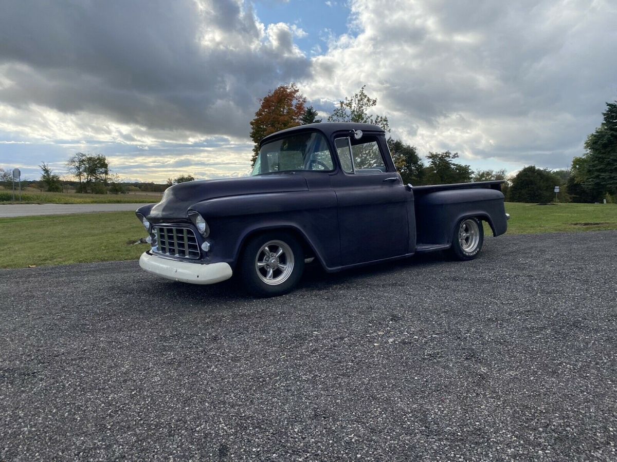 1955 chevrolet pickup pickup blue rwd manual step side