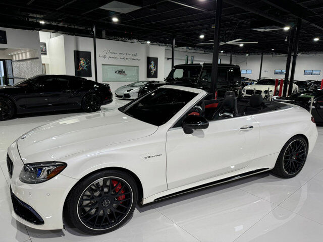 2019 mercedes-benz c-class amg c 63 s cabriolet designo diamond white, surrou
