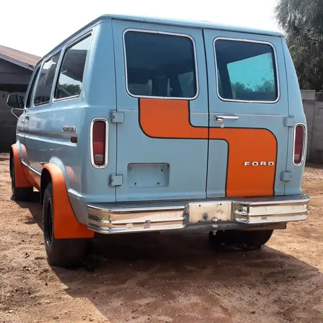 gulf oil stp shorty custom van 1979 ford e100 "custom" 4speed 4-on-the-floor
