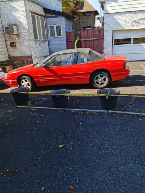 1993 oldsmobile cutlass supreme 48,176 miles red convertible 3.4 l v6 automatic