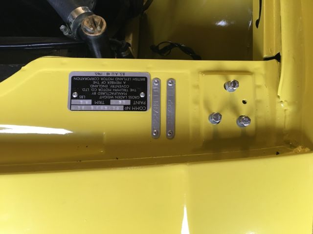 1974 truimph stag 3.0 v8 auto mimosa yellow / tan nicely restored orginal car