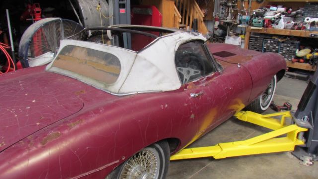 1963 jaguar xke roadster rh drive convertible 3.8, 4 speed project. no reserve!
