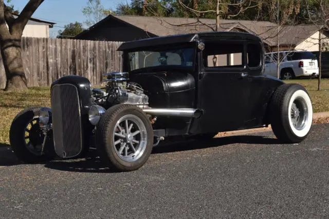 1929 ford model a ford 5 window coupe - hot rod / rat rod chopped channeled