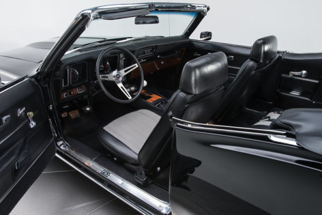 1969 chevrolet camaro 399 miles tuxedo black convertible 509 v8 5 speed manual