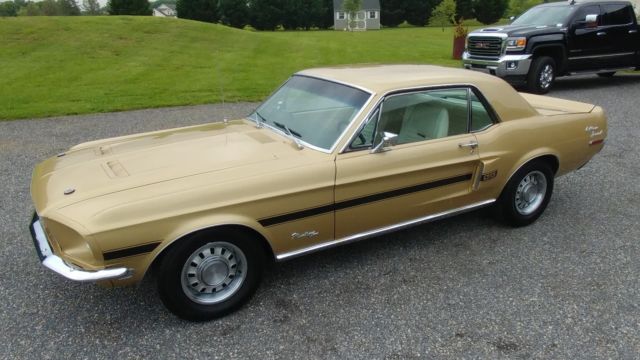 1968 ford mustang california special tribute 289 auto sunlit gold marti report
