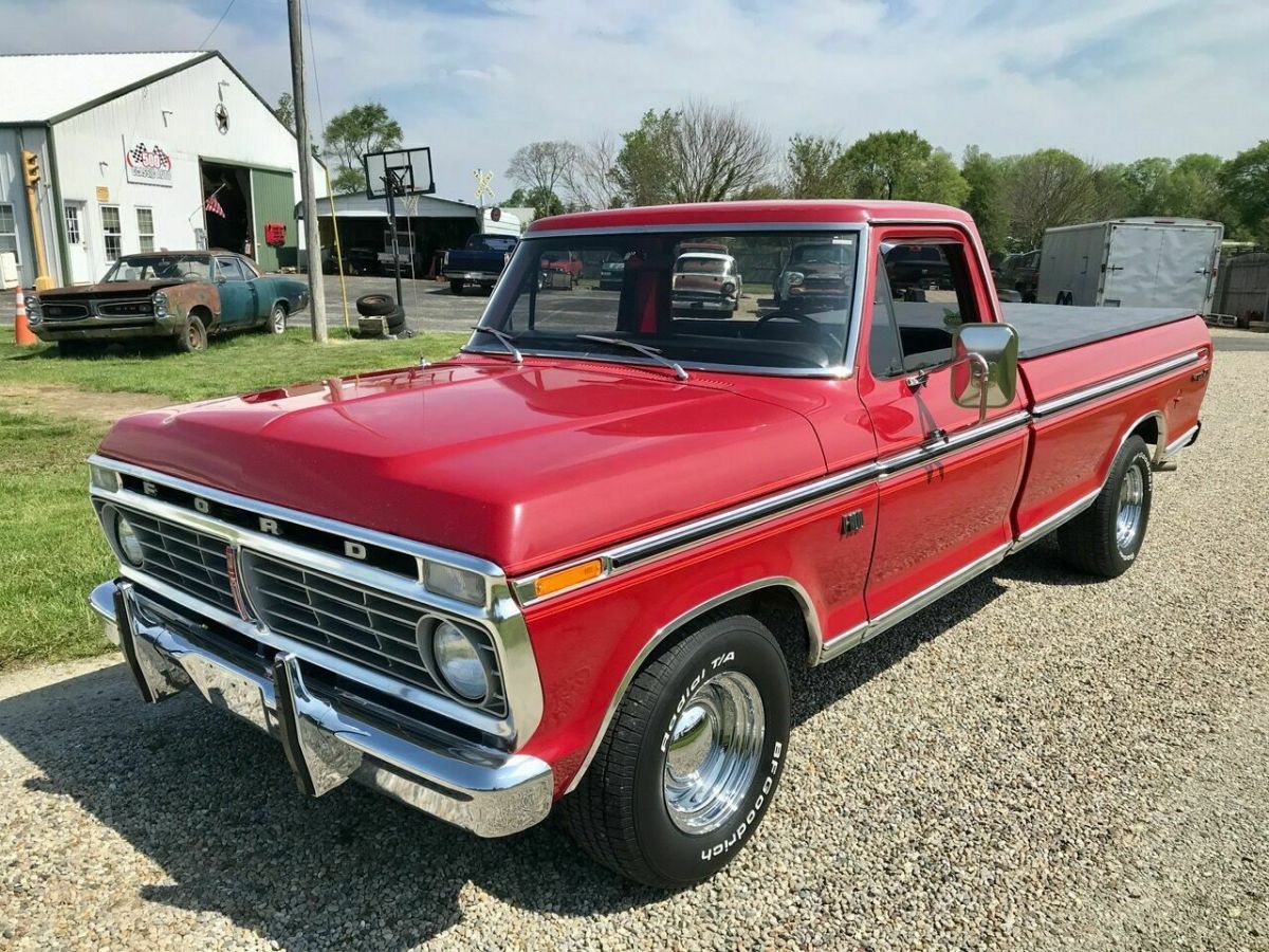 1973 ford f-100 pickup, orig.paint 94k miles 390 engine, at ps pdb, nice truck
