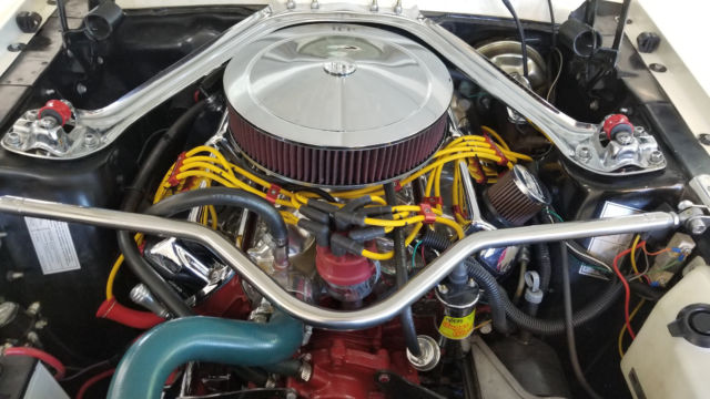 1968 wimbledon white resto-mod mustang