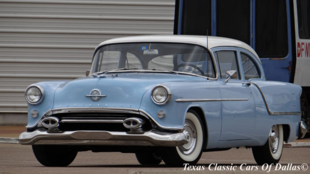 1954 oldsmobile deluxe 88 base 5.3l v8 324 cu. in. automatic blue restored coupe