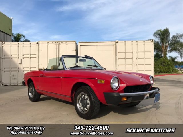 1978 fiat 124 spider 1800 5 speed manual 2-door convertible no reserve
