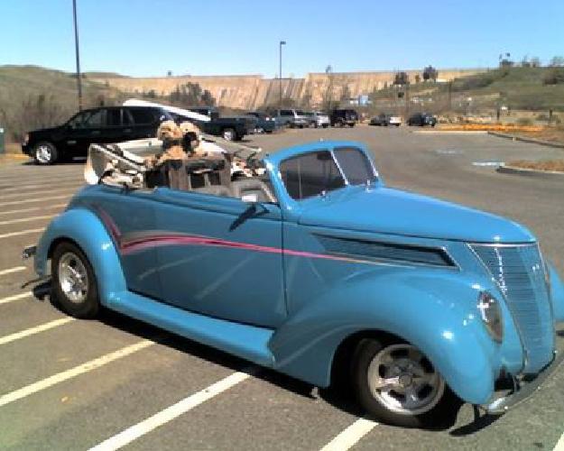 1937 ford club cabrolet all steel convertible magazine car for trade in fresno, ca