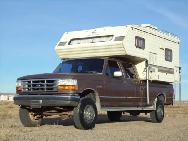 1992 ford f350 xlt 4wd crew cab grampa's truck rv camper - make offer!!!