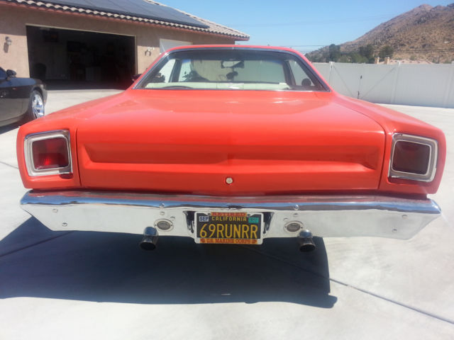 rare 1969 plymouth roadrunner 440/4-barrel hardtop mopar 4 speed california car