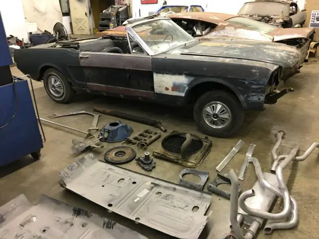 1965 mustang convertible barn find 289 v-8 4 speed power top cascade green