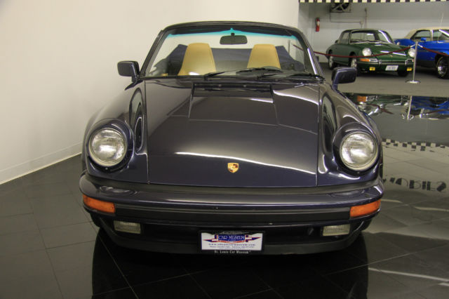 1985 porsche 911 m491 turbo-look cabriolet special order prussian blue/champagne