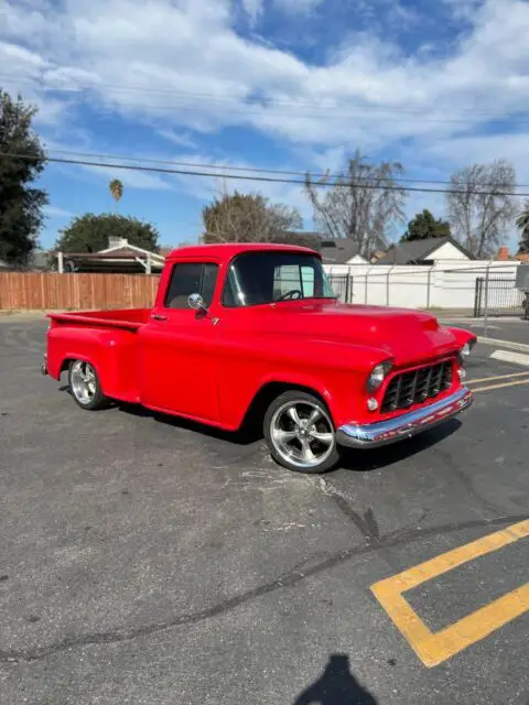 1956 chevrolet 3100 pickup red rwd automatic