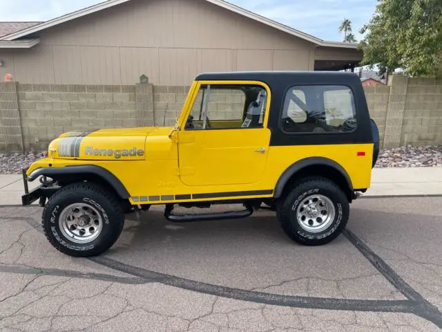 1980 jeep cj7 renagde yellow 4wd manual