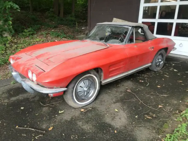 1964 chevrolet corvette c2 convertible 4 speed real barn find