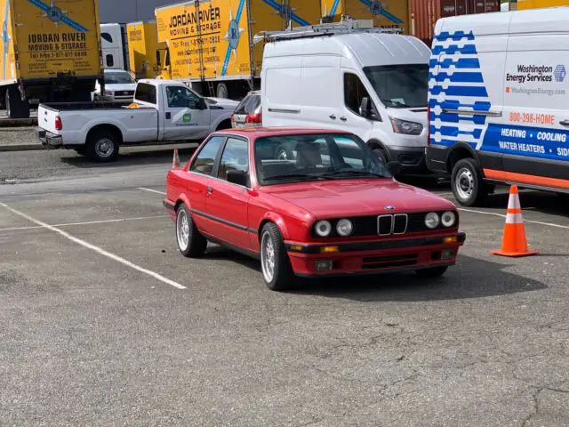 1989 bmw 325i coupe red rwd manual i