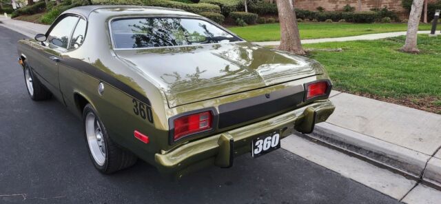 1976 plymouth duster coupe green rwd manual
