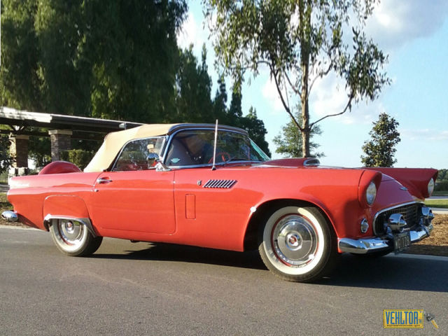 actual 91k miles topnotch 56 t-bird 312ci v8 at ac convertible hardtop see video