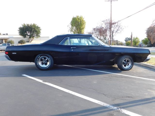 1968 ford galaxie xl 500 triple black convertible 390 y code big block ca car