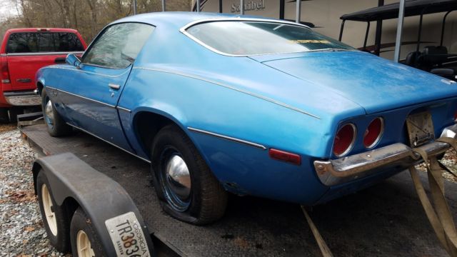 1971 chevrolet camaro sport coupe - 307 v8 - column shift auto powerglide - blue