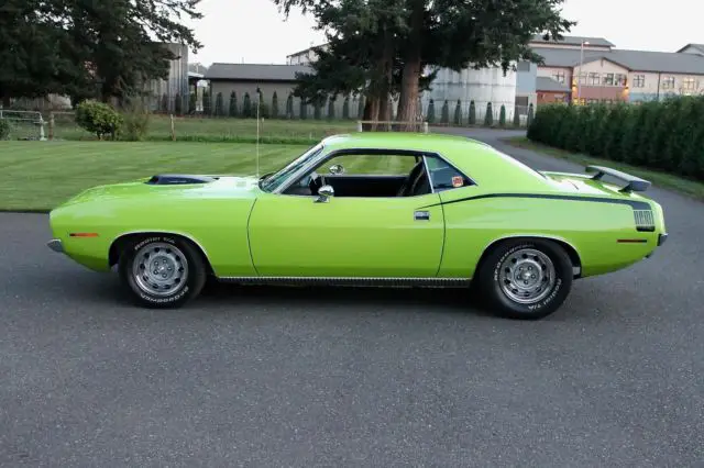 1970 plymouth hemi cuda tribute. stroker crate hemi, stock appearance, stunning