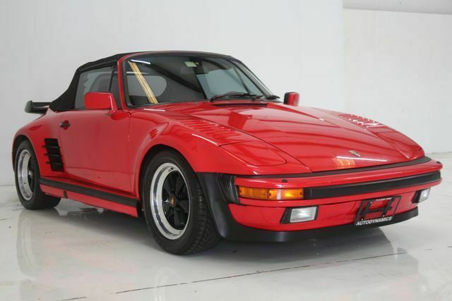 1987 porsche 911 turbo cab slant nose 75417 miles red 6 automatic