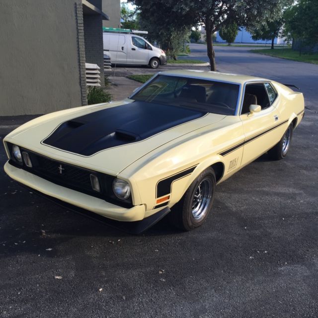 ford mustang 1973 mach 1 -q code - cobra jet engine no reserve
