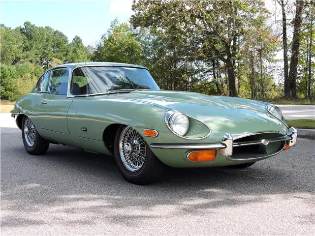 1971 jaguar e-type xke 59,390 miles green coupe 4.2l manual