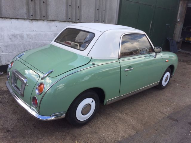 1991 nissan figaro in emerald green fully refurbished with only 26k miles.vgc